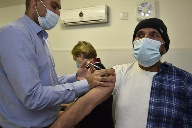 The vaccine being given out at the THistlemoor centre last week