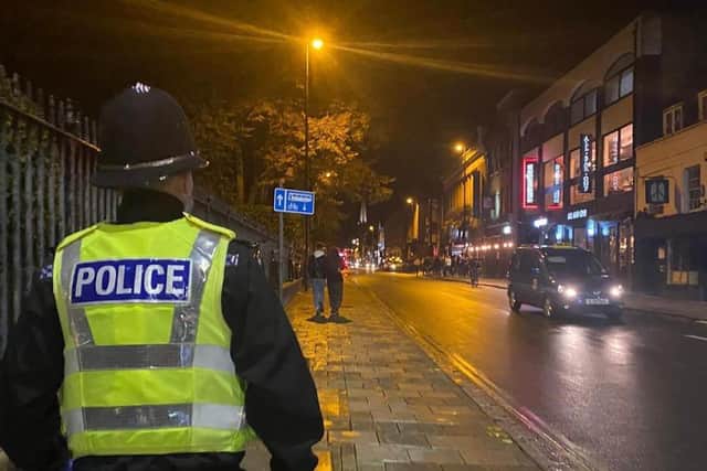A Cambridgeshire police officer on patrol