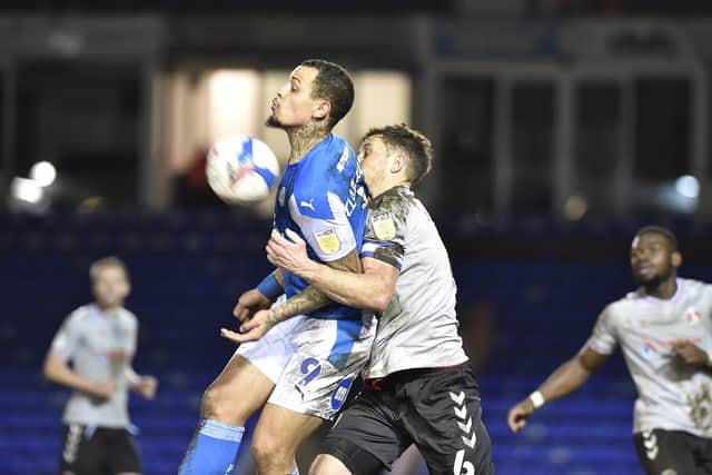 Jonson Clarke-Harris in action for Posh against Charlton. Photo: David Lowndes.
