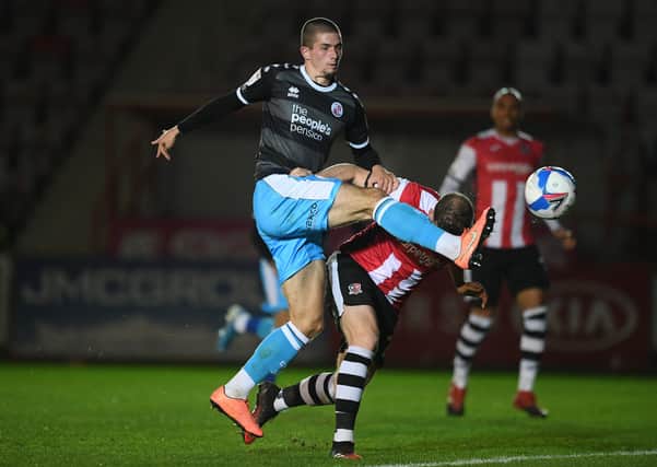 Max Watters in action for Crawley. Photo: Getty Images.