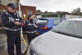 Parking enforcement being carried out in Peterborough