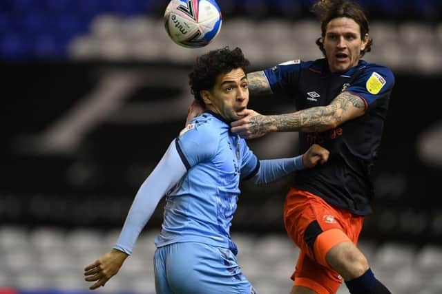Tyler Walker (near) in action for Coventry City. Photo: Getty Images.