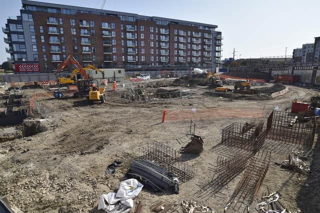 Work continuing at Fletton Quays.