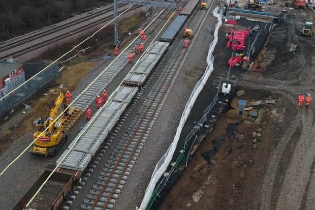 The works at Werrington. Pic: Network Rail
