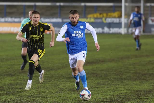 Posh defender Dan Butler in action. Photo: Joe Dent/theposh.com.