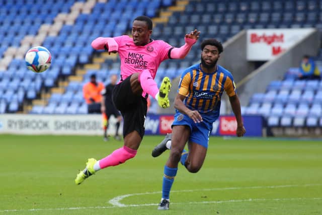 Siriki Dembele in action for Posh. Photo: Joe Dent/theposh.com.