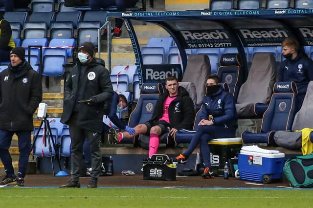 Jack Taylor after his substitution at Shrewsbury last weekend. Photo: Joe Dent/theposh.com.