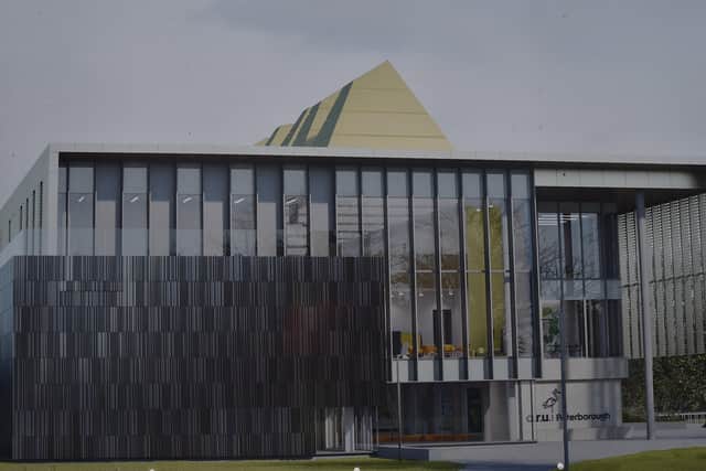This image shows how Peterborough's university should appear after construction. EMN-200812-115728009