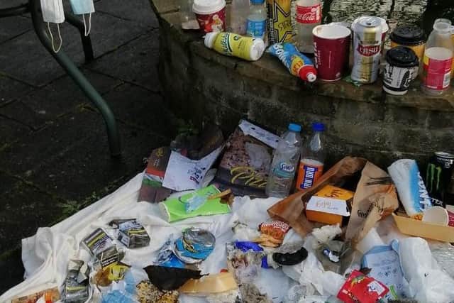 Some of the rubbish left at the hospice. Pic: Cambs police