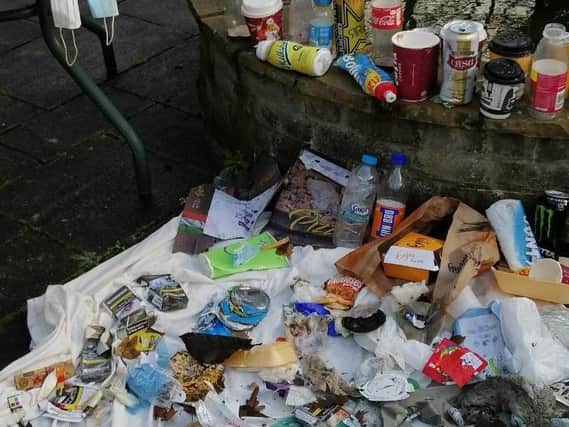 Some of the rubbish left at the hospice. Pic: Cambs police