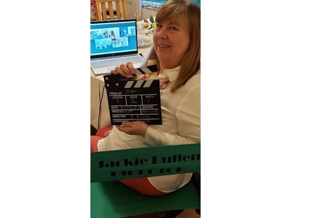 Reverend Jackie Bullen in her new director's chair.