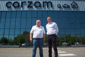 From left, Carzam founders Peter Waddell and John Bailey.