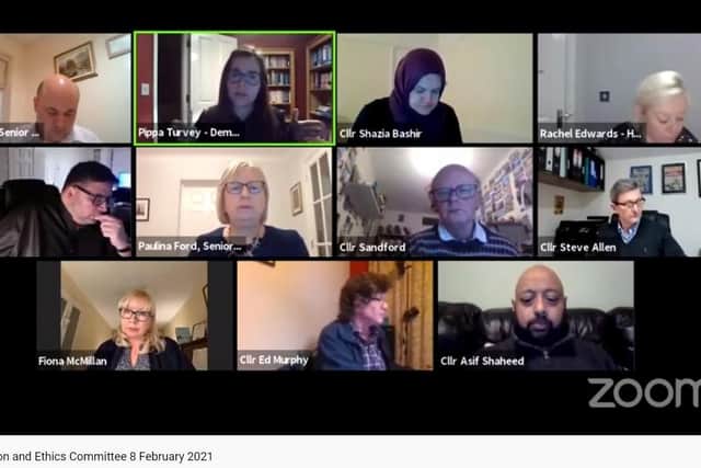 The online meeting.
