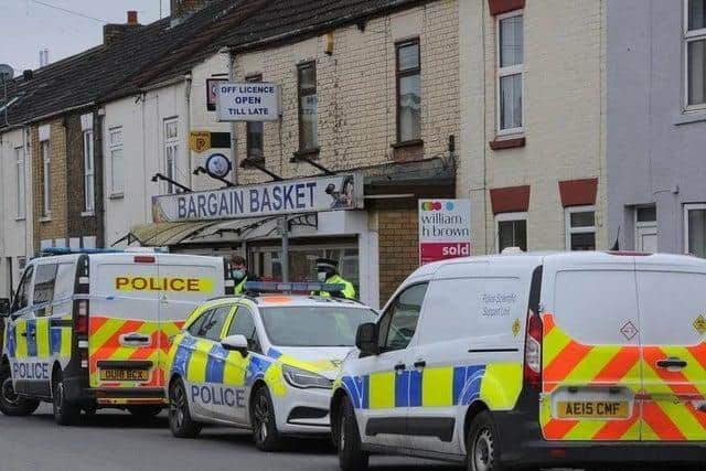 Police at the scene
