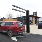 The new Starbucks at Walton - opened today for drive-thru.