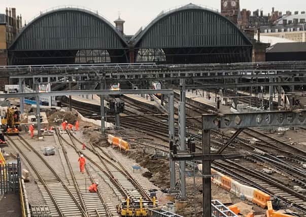 Works are ongoing on the East Coast Mainline.