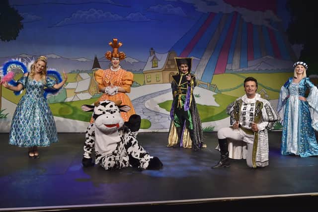 Jack and the Beanstalk panto cast at the Cresset.
