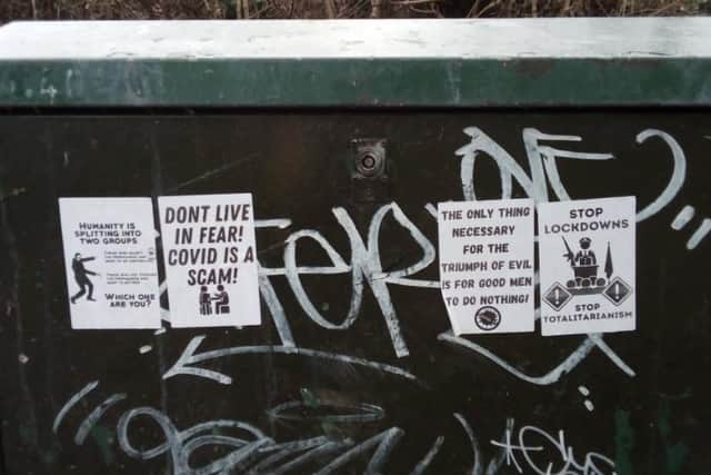 Anti-lockdown messages in Bringhurst, Orton Goldhay