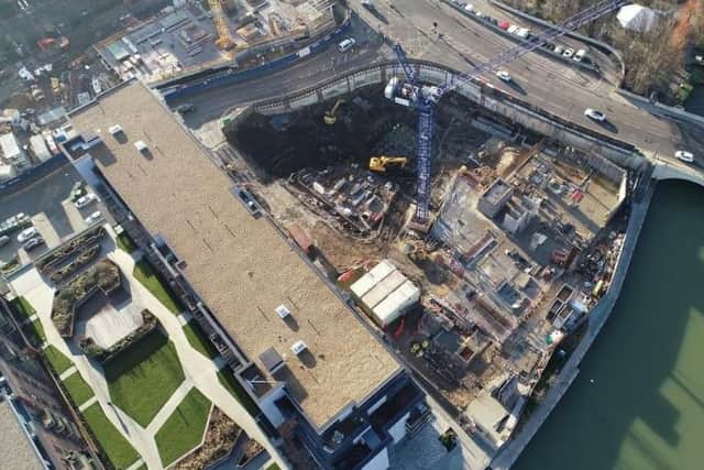 Progress currently being made at Fletton Quays