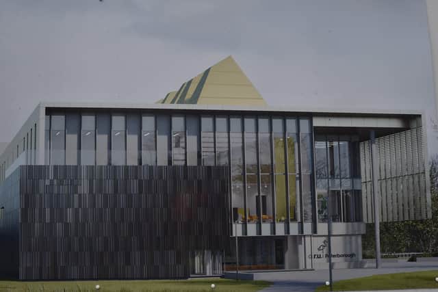 An artist's impression of the proposed ARU Peterborough campus building.