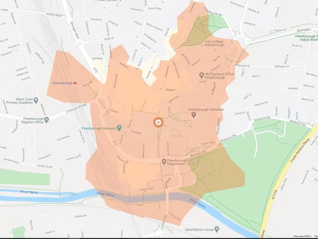 A map of the affected area from UK Power Networks.