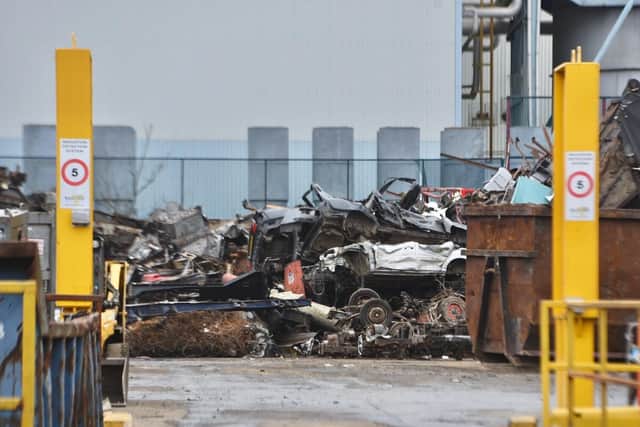 A spokesman confirmed there were no injuries in the fire at Sims Metal Management in Fengate.