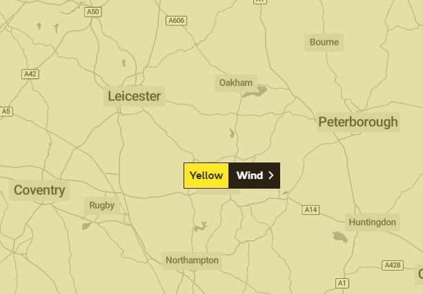 The warning is in place on Wednesday and Thursday