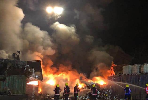 Crews tackle the blaze. Pic and video: Cambs Fire and Rescue Service
