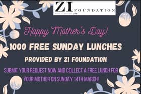 The Zi Foundation will be giving out 1000 free meals this Mother's Day.