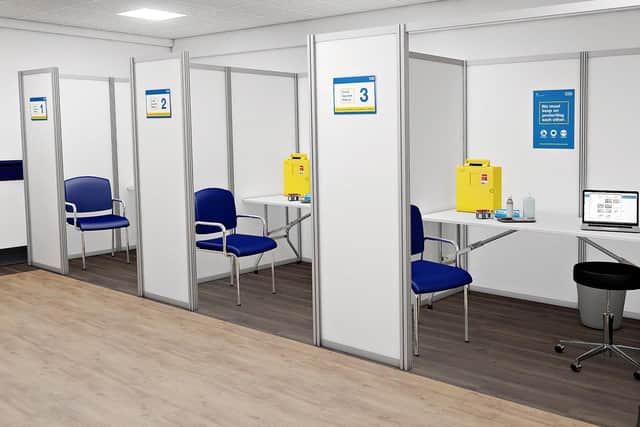 XL Display's Covid-19 Vaccination Booths - freestanding, medical screen pods for NHS Hospitals, clinics, vaccination centres, surgeries, schools and Armed Forces.