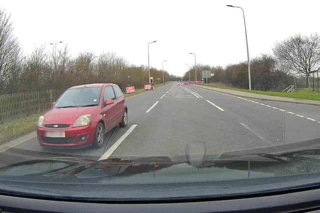 Footage from the dash cam video
