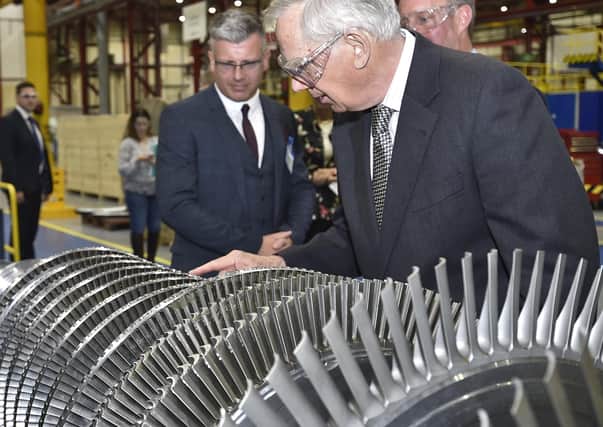 Duke of Gloucester visiting Peter Brotherhoods accompanied by General manager Greg Harding in 2019. EMN-190625-173049009