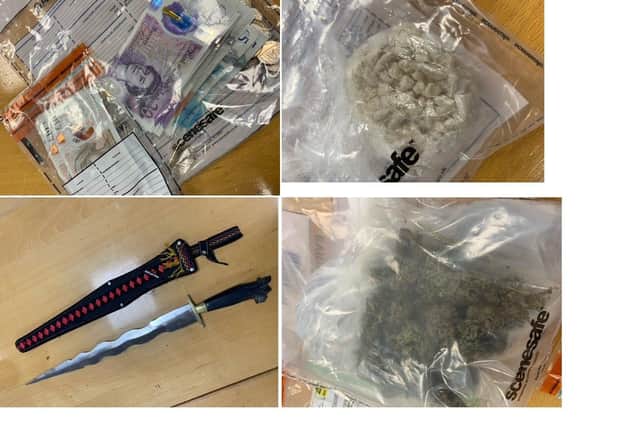 Items found by police as they executed the warrant