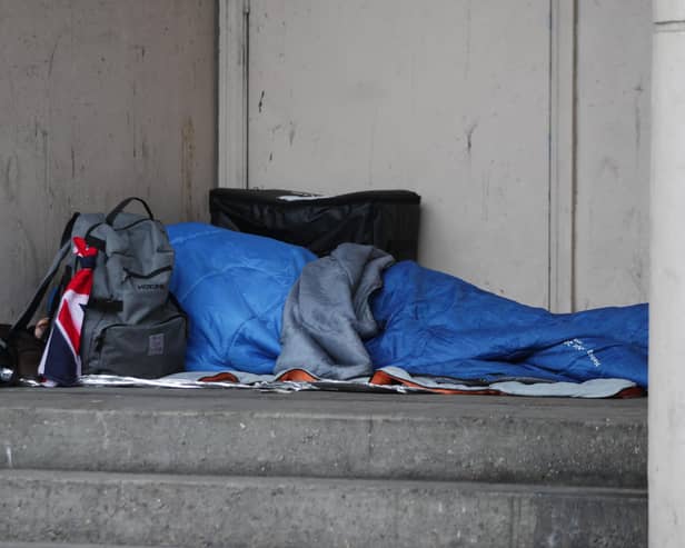 A rough sleeper in Peterborough. Photo: PA EMN-211203-102102001