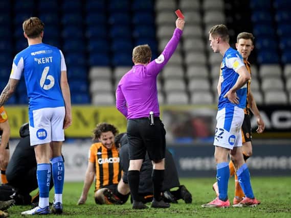 Ethan Hamilton is serving a one-match suspension following his red card in last week's defeat to Hull City