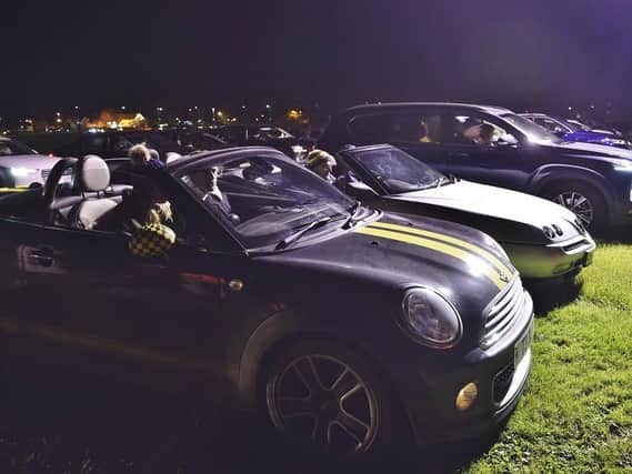 People at a drive in cinema event at the East of England Showground last year