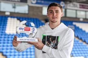 Jack Taylor with his goal-of-the-month prize. Photo: Joe Dent/theposh.com.