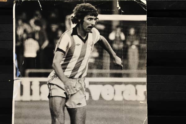 Alan Slough in action for Posh in 1978.