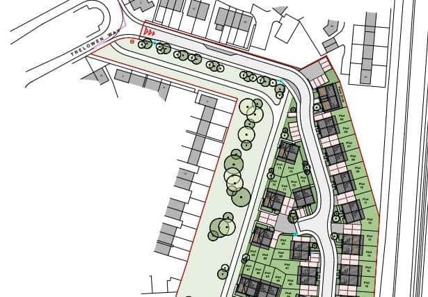 A site plan for the new development