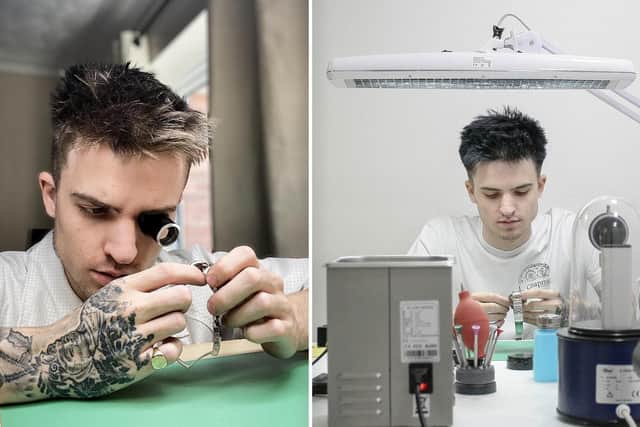 Watch repairer Ross Chapman at work.
