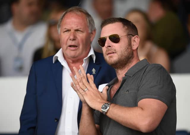Posh director of football Barry Fry (left) and co-owner Darragh MacAnthony. Photo: Michael Regan Getty Images.