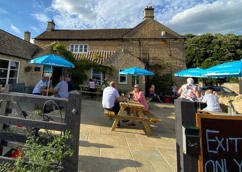 Outdoors at The Bluebell Inn at Helpston.