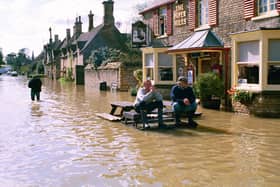 Flooding in Wansford over Easter in 1998.