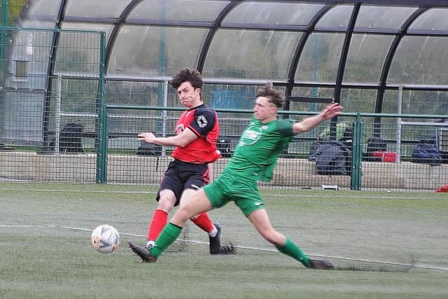 Action from Netherton United's 3-1 friendly win over Cottesmore last weekend. Robbie Ellis, Zack Fisher and Alfie Ferguson scored the goals. Photo: David Lowndes.