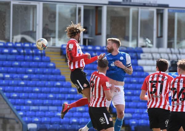 Mark Beevers in action for Posh against Sunderland. Photo: David Lowndes.