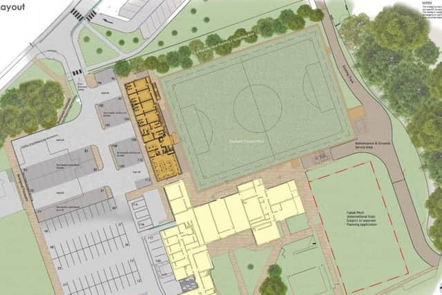 A proposed site layout plan for the training ground