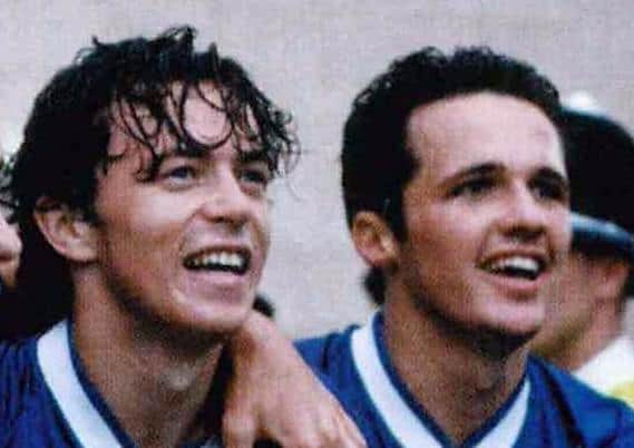 Simon Davies (left) and Matthew Etherington.