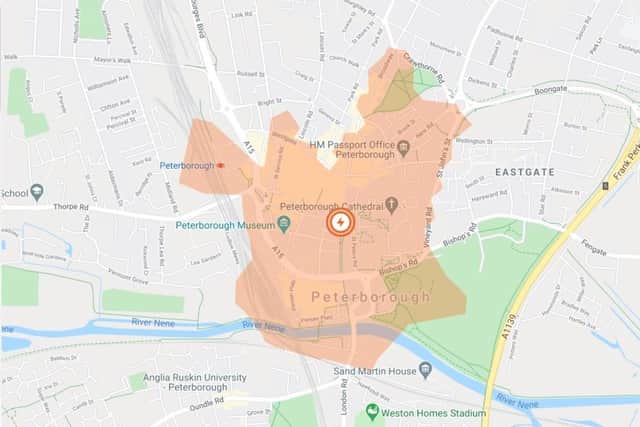 One of the areas in the city affected by the powercut.