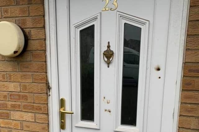 Damage done to cars and property in Dogsthorpe last night.