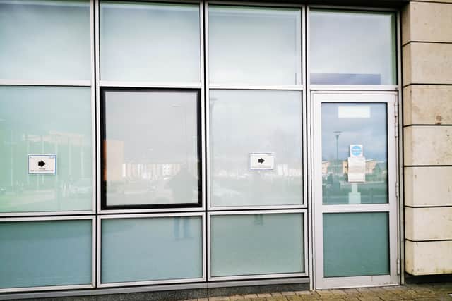 The coronavirus pod at Peterborough City Hospital